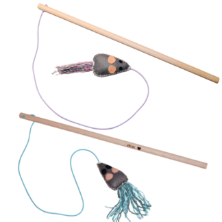 Canne à pêche pour chat